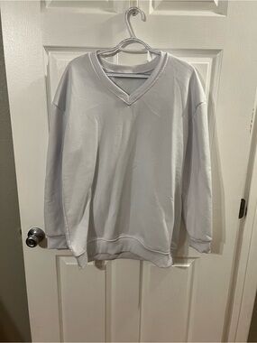 Men's V-Neck Sweater - White